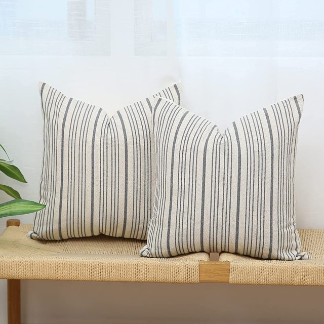 Funda De Almohada Para Exteriores Gris 18 X 18 Pulgadas Jormftte WMPH-1582-2