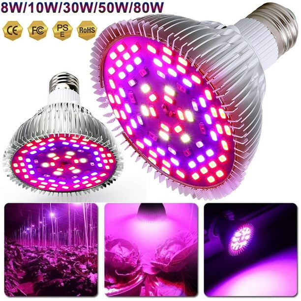 DYstyle 4/2/1Pcs 30W E26 E27 LEDs Grow Light Bulbs, Plant Lights Full