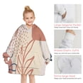 thumbnail image 6 of Orange Boho Abstract and Plant Pattern Blanket Hoodies for Kids 6-13YR Oversize Wearable Blanket Hoodies for Boys Girls Teens, 6 of 7