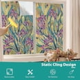 thumbnail image 5 of Stained Glass Window Film, Decorative Window Privacy Film for Bathroom,Front Door,Home, Sun Blocking Heat Control,Static Cling, Irises, 23.6inch x 35.4inch, 5 of 6