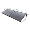 thumbnail image 2 of Outdoor Canopy 79x30in Black Smoky Grey Heavy Duty Aluminum & PC Door Awning with 440 lbs Snow Load Capacity, 2 of 10