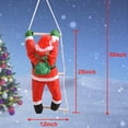 thumbnail image 3 of HEYTEA 34 Inch Climbing Hanging Santa Claus On Rope Ladder Christmas Tree Indoor/Outdoor Hanging Ornament Decoration for Christmas(Santa Size is 20 Inch), 3 of 6
