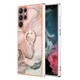 thumbnail image 2 of TECH CIRCLE For Galaxy S24 Case,360 Rotatable Marble Pattern Shiny Ring Holder Kickstand Soft TPU Girls Women Case Shockproof Protective Phone Case for Samsung Galaxy S24 6.1" 2024,Gold, 2 of 6