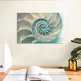thumbnail image 3 of Elephant Stock Inside A Nautilus Shell Wall Art - Horizontal Canvas Wall Art - Living Room Wall Decor - Animal Canvas - Gray And Blue Decor - 12" x 8", 3 of 8