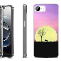 Shockproof Protective Phone Case for iPhone 16e, by OneToughShield - Moonlight Dachshund
