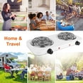 thumbnail image 4 of 2000W Hot Plate for Cooking, Electric Double 6” Coil Burner , Electric Stove Top Burner, Portable Countertop Range Burner, with 5 Levels Temperature Control, suit Kitchen/ Camping White, 4 of 11