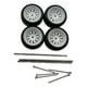 thumbnail image 2 of 4 ruedas y neumáticos de repuesto para coche RC, piezas de repuesto para coche RC, neumáticos para coche RC de juguete a escala 1/64. Blanco estilo C, 2 of 9