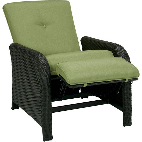 Corrolla Outdoor Luxury Wicker Recliner in Green, Resin Weave, All Weather