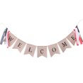 thumbnail image 3 of GAXIRE Banderín Colgante De Lino Multicolor Welcome Home Con Letras Para En Interiores Y Exteriores, 3 of 5