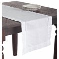thumbnail image 2 of SARO 6100.W1672B 16 x 72 in. Rectangle Hemstitched Linen Blend Table Runner - White, 2 of 4