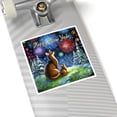 thumbnail image 4 of Happy New Year Abyssinian Family Cheer Winter Midnight Firework Vinyl Sticker Cat Lover Kitten Owner Gifts Waterproof Decal Art Decor - 02025, 4 of 5