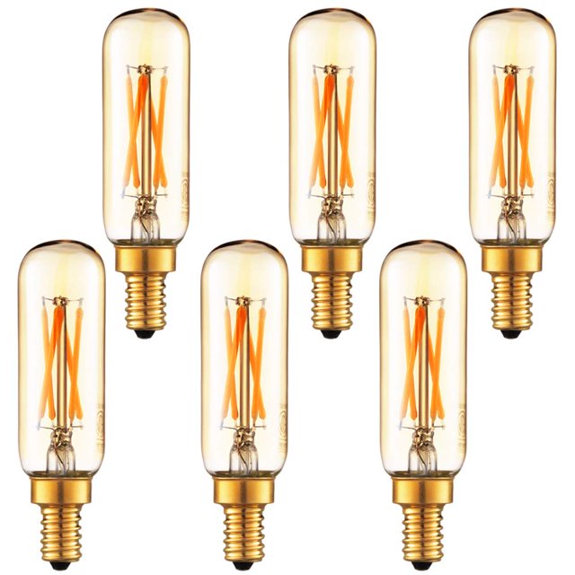 Bombilla LED LiteHistory T8-4G22K-6Pack Filamento Regulable E12 4W Equivalente 40W Pack de 6 Unidades