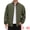 Olive Green, variant on Men's Solid Lightweight Stand Collar Windbreaker Bomber Jacket L Navy Blue