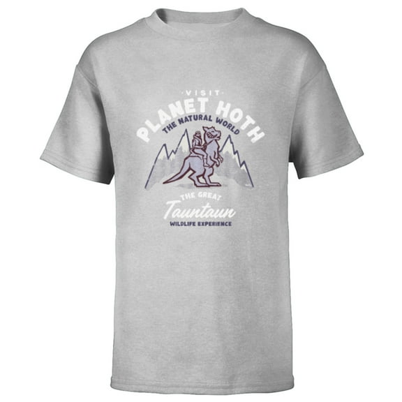 Star Wars Travel Vacation Planet Hoth Tauntaun Experience - Short Sleeve T-Shirt for Kids - Customized-Athletic Heather