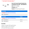thumbnail image 2 of Front Left Lower Forward Control Arm - Compatible with 2000 - 2003 BMW M5 2001 2002, 2 of 2