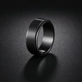thumbnail image 5 of Udolfly Mens Fidget Rings Anxiety Rings for Men Womens Chain Spinner Rings for Adults Titanium Steel Ring Solid Black Size 8, 5 of 7