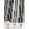 thumbnail image 6 of Sheer Curtains 96 Inches Long, Black Grey Striped Semi Sheer Curtains Light Filtering Window Treatment, Farmhouse Modern Stripes Art Privacy Voile Drapes for Living Room Bedroom 52x96 Inch, 6 of 7