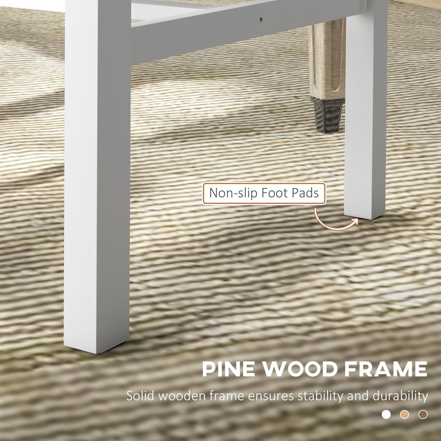 Demi Bonn 4-Piece Pine Wood Dining Chair, Farmhouse Style for Backrest, Living Room & Bedroom Use, Comfy Seating with Quality Craftsmanship, White