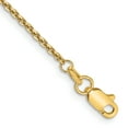 thumbnail image 1 of 14k Yellow Gold 9 Inch 1.45mm Cable Anklet Ankle Bracelet Chain Round Link, 1 of 6