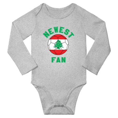 

Newest Lebanon Soccer Football Fan Baby Long Sleeve Bodysuit (Gray 24 Months)
