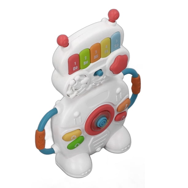 Juguetes musicales para bebés, robot musical, piano, juguetes educativos musicales, juguetes musicales de educación temprana, confiabilidad excepcional