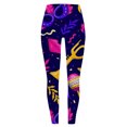 thumbnail image 3 of WILLBEST Pantalones de Yoga Con Estampado de Cintas de Colores de Carnaval Para Mujer, Leggings de Moda, Mallas de Entrenamiento de Cintura Alta, Ropa Deportiva Cómoda y Elástica Grande, 3 of 3