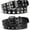 Black+Black, variant on Timarkment 2pcs Belts for Women Double Grommet Womens Belts for Jeans Studded Punk Women's Leather Belt