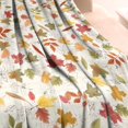 thumbnail image 3 of Autumn Fall Leaves Pattern Blanket,Comfortable Soft Lamb Wool Throw Blanket,All Season,Warm Lightweight Blankets for Sofa Bed Couch Living Room Chair,40"x50", 3 of 4