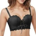thumbnail image 2 of Everyday Bras for Women Women Bras Pack Running Bras Workout Sports Bra for Women Bra to Make Look Smaller Padded Bra No Underwire Athletic Bras Women's Sports Bra 2 Cup Push up Bra Sports Black 36, 2 of 3