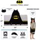 thumbnail image 4 of Toalla con capucha para niños de Batman, bañera/piscina/playa, algodón, 4 of 6