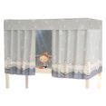 thumbnail image 1 of Coofit Bunk Bed Curtain Set Dustproof Single Sleeper Bed Canopy in Black, 1 of 7