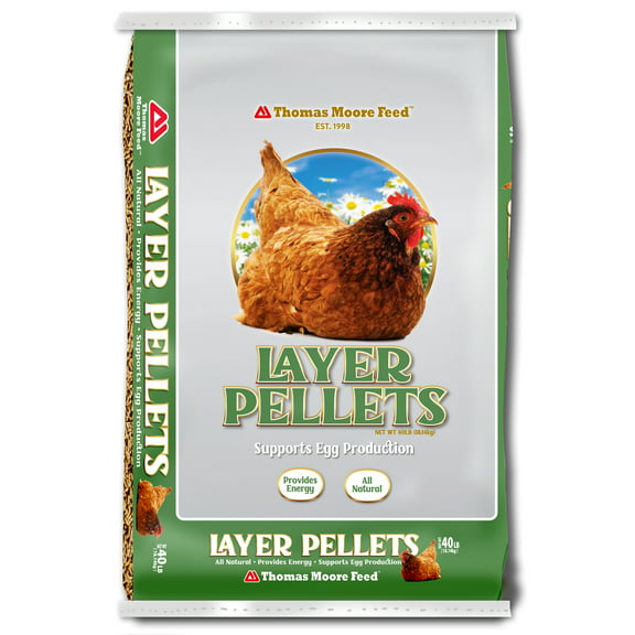 Thomas Moore Feeds Layer Pellets Chicken Feed, 40lb