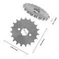 thumbnail image 2 of Raindrops Motorcycle Engine Chain Sprocket Silver Iron Durable Front Sprocket for Atv Off Road Riding, 2 of 6