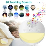 TSV White Noise Machine for Sleeping, Soothing Night Light Machine, 20 Soothing Sounds, Timer and Memory Function