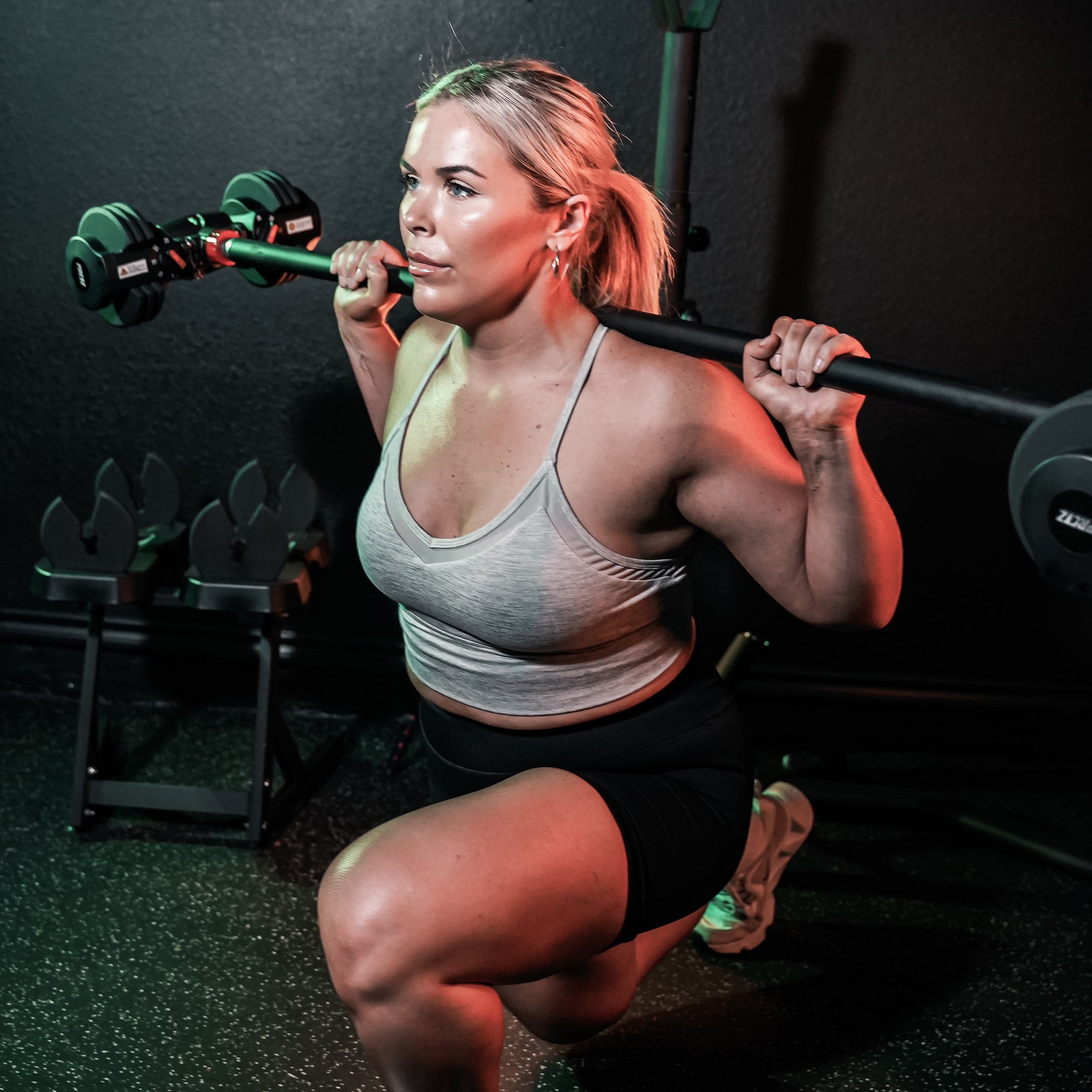 PRCTZ Modular Weightlifting Barbell Converter, Adjustable Dumbbell to Barbell Weight Bar ,Curl Bar, and Macebell Converter, Built-in Resistance Tube Adapter, Up to 200 lb. Capacity