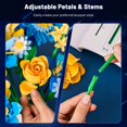 thumbnail image 4 of Set de construcción EWED Starry Blooms, ramo de flores con 549 ladrillos, 4 of 8