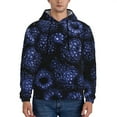 Zufioo BluePurple Raspberries Design Fleece Comfortable Hoodie for