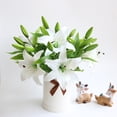 thumbnail image 2 of Billuyoard 5X flor artificial planta falsa decoración de la boda exquisito arreglo multiusos adorno jardín al aire libre blanco Type2 NO2, 2 of 6