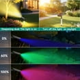 thumbnail image 4 of 12 Pack RGB Solar Spot Lights : 2 IN 1 Solar Lights Outdoor with 8 Lighting Modes & PC Light Guide Column for Tree Garden Yard Pathway,RGB Color Changing Landscape Lights,IP65 Waterproof, 4 of 9
