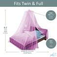 thumbnail image 3 of Just Relax Elegant Net Bed Canopy Set, Pink, Twin-Full, 3 of 6
