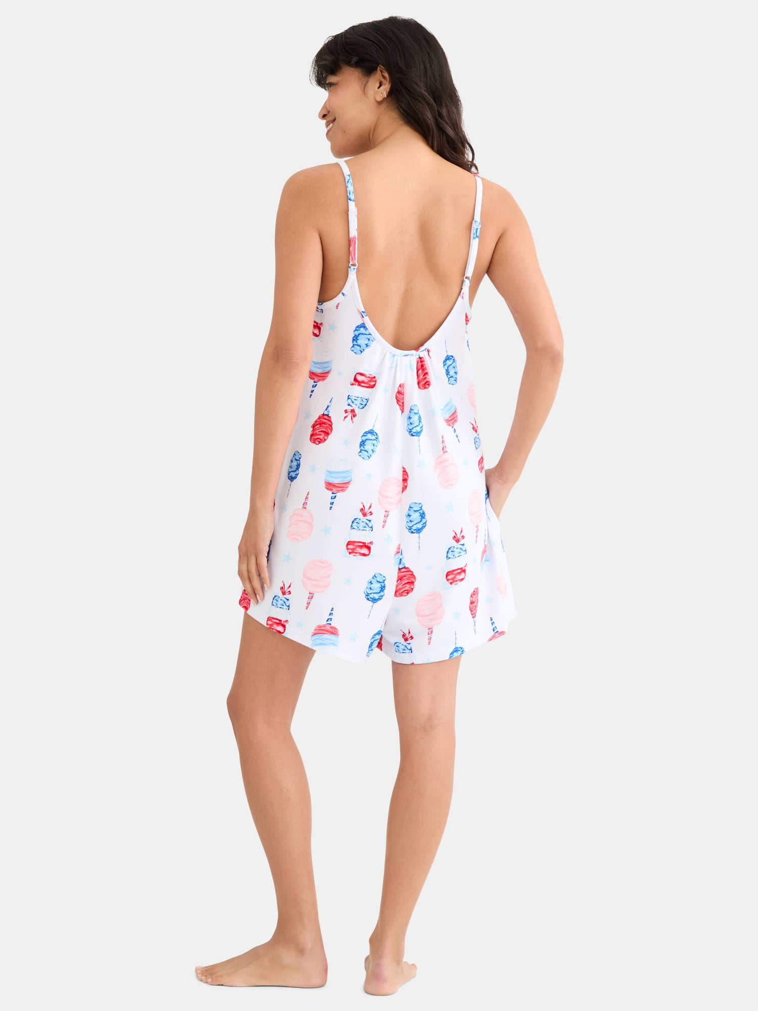 Summer Women's Sleep Romper from Way to Celebrate, Sizes XS-3X