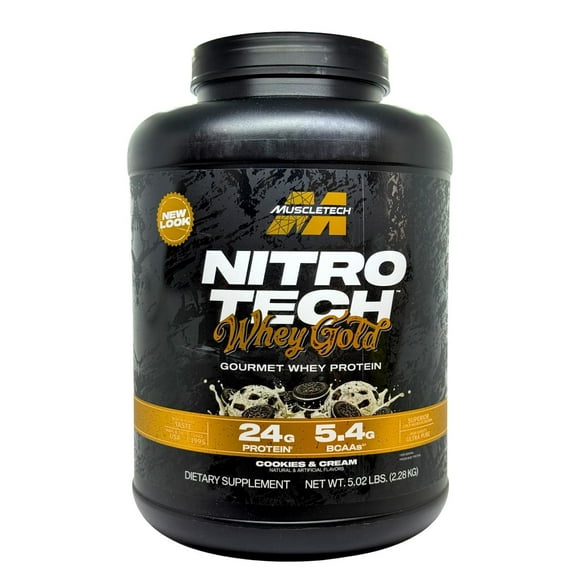 Nitrotech Whey Gold 5 Lbs Cookies and Cream Muscletech. Muscletech MTNITROWHEYGOLDCOOKIESNEGRA