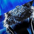 thumbnail image 5 of Manfei Rustic Wolf Kitchen Curtains,Mystic Woodland Black Out Curtains Pack of 2 (42x63 Each),Blue, 5 of 7