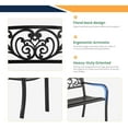 thumbnail image 2 of FDW Outdoor Durable Steel Garden Bench - Black, 2 of 7
