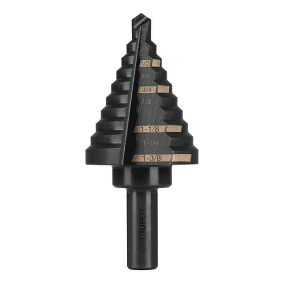 Broca Escalonada 1/4'' - 1-3/8'' Truper 12126 Truper BES-10