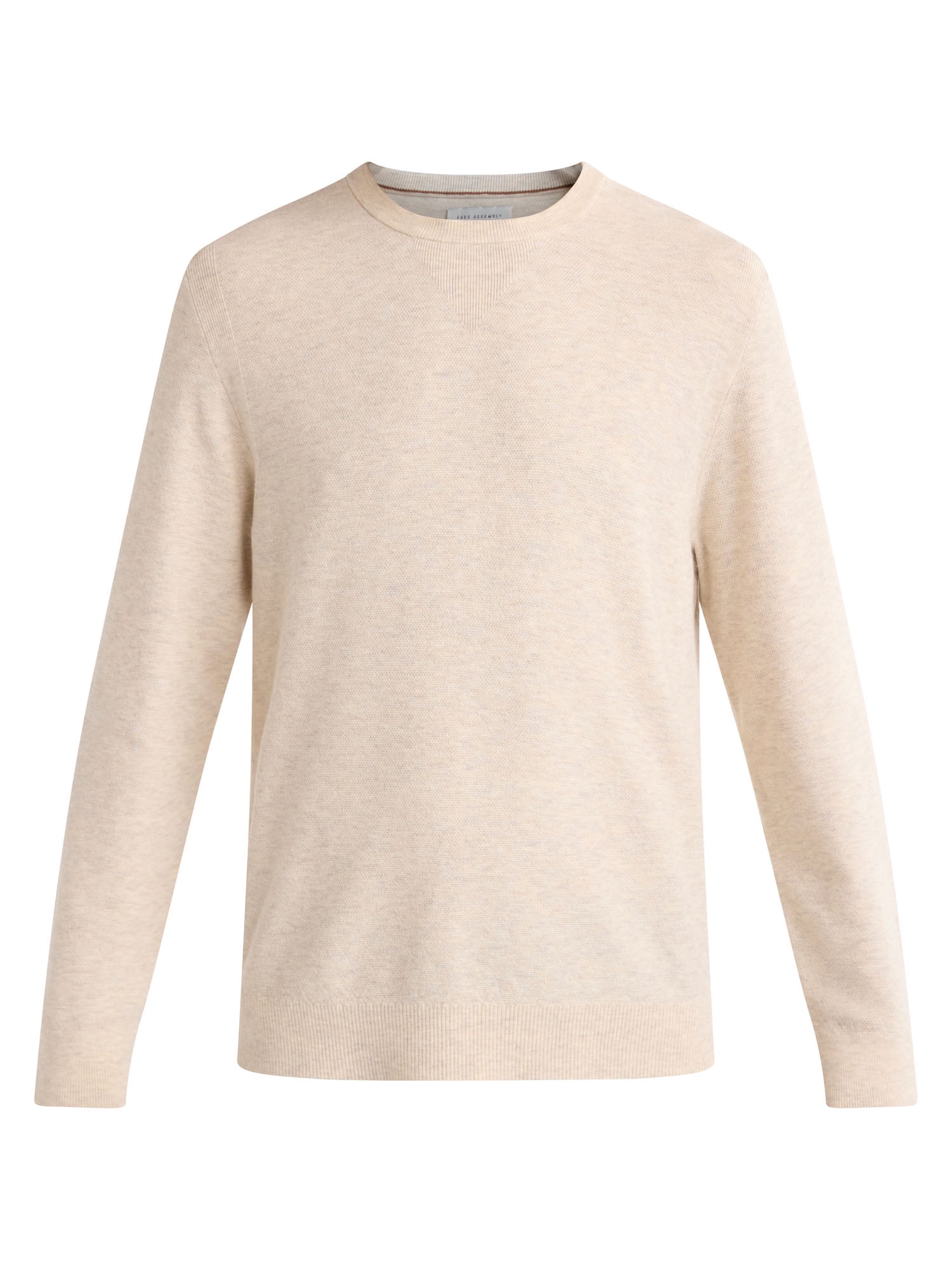 Free Assembly Men’s Cozy Yarn Textured Sweater with Long Sleeves, Sizes S-3XL
