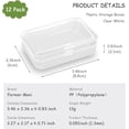 thumbnail image 2 of Rectangular Clear Plastic Box Containers, Small Plastic Containers,12 Pack Plastic Storage Containers with Lids for Beads,Earplugs,Pins, Small Items etc., 2 of 8