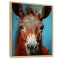 thumbnail image 2 of Designart "Donkey Blues Portrait" Animals Framed Wall Art - Traditional Grey Donkey Entryway Framed Wall Art Print, 2 of 6