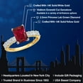 thumbnail image 2 of Gem Stone King 14K White And Yellow Gold Red Created Ruby and Lab Grown Diamond Engagement Ring for Women | 4.76 Cttw | Emerald Cut 10X8MM | Wedding Engagement Anniversary Ring for Women  | Size 5, 2 of 6