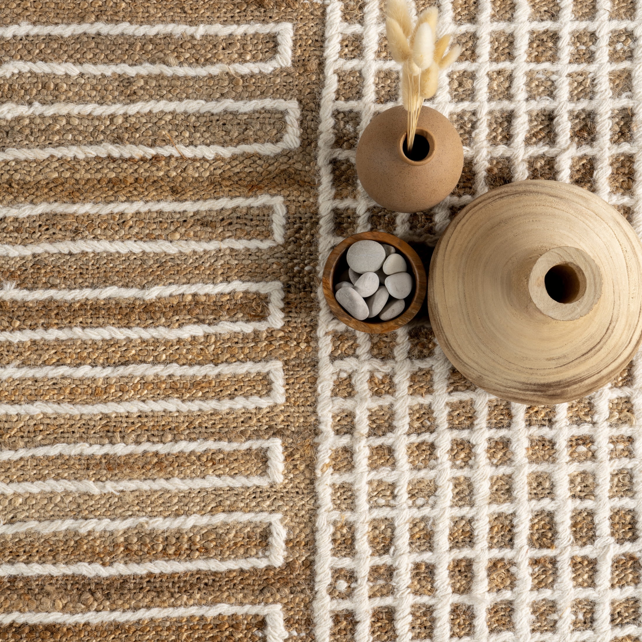 Rugs USA Geneva Tasseled Jute Area Rug, 4' x 6', Chrysanthe Natural